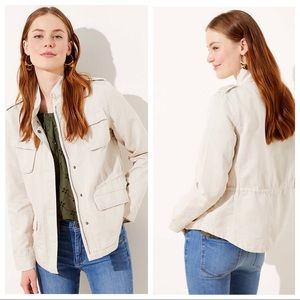 Loft Petite Twill Utility Jacket Size MP